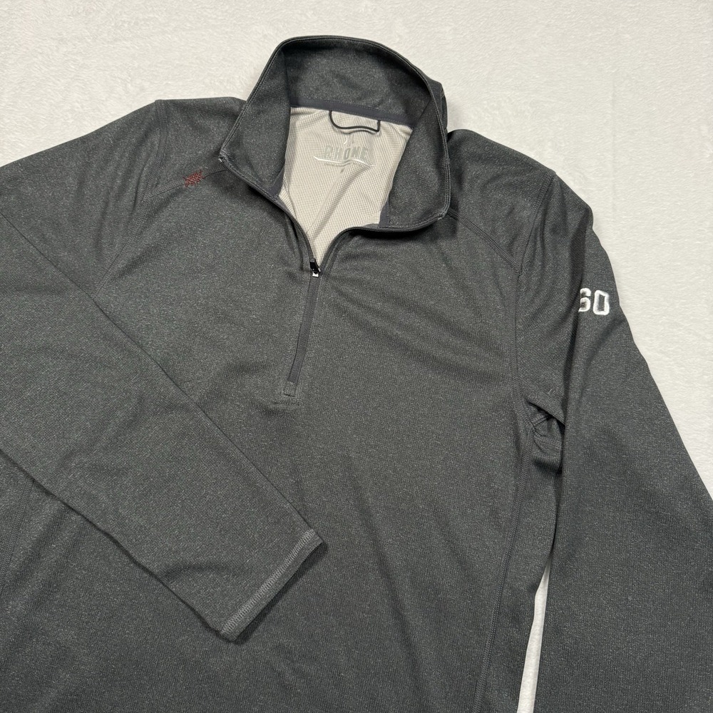Rhone Long Sleeve Pullover 1/4 Zip Mens Medium Gray Performance Athletic Golf